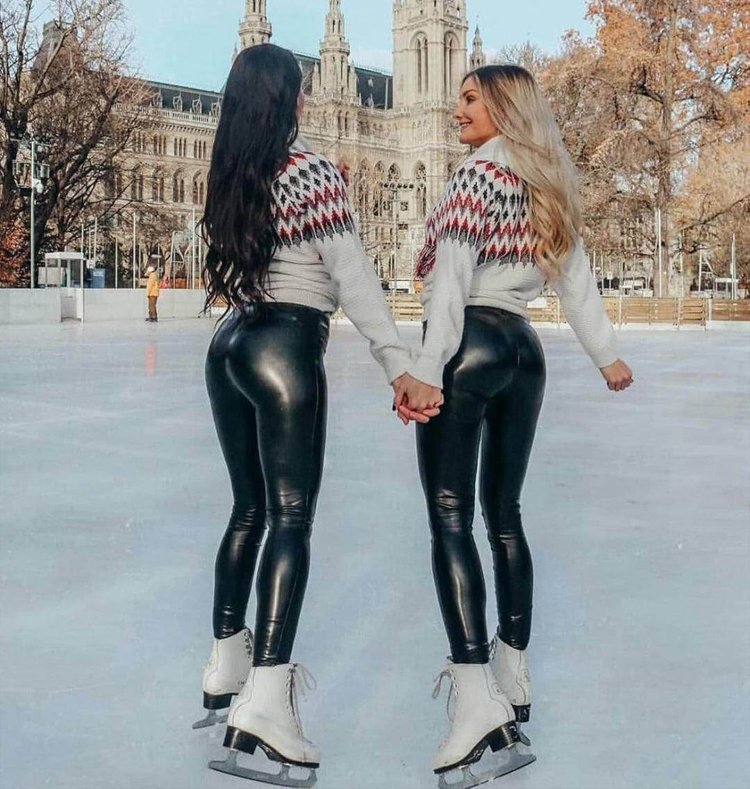 Stilvolle hochtaillierte Yogahose für Damen in Schwarz, elastischer Bund, betont die Taille, für Komfort und Eleganz.