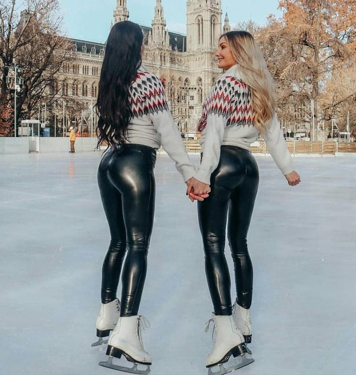 Stilvolle hochtaillierte Yogahose für Damen in Schwarz, elastischer Bund, betont die Taille, für Komfort und Eleganz.