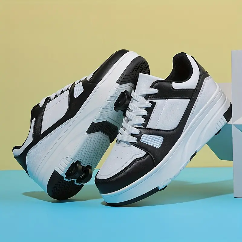 Stilvolle Kinder-Rollschuhe mit abnehmbaren Rädern, geeignet für Outdoor-Abenteuer, fördern aktiven Lebensstil.