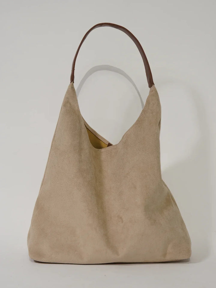 "Stilvolle Wildledertasche für Damen, braun, langlebig und robust mit viel Stauraum, ideal für täglichen Gebrauch."