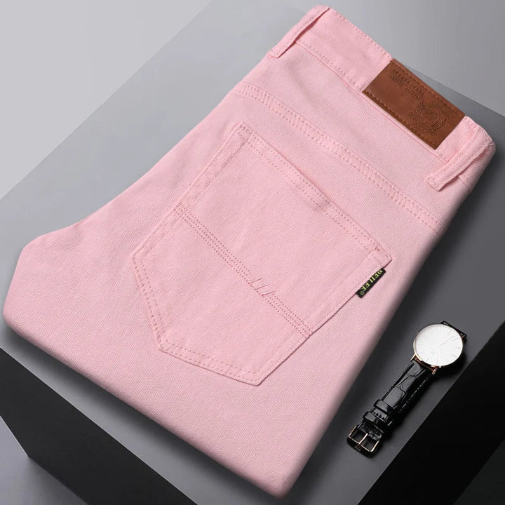 "Stylische Herren Slim Fit Jeans, blaue Denim-Hose, figurbetont mit klassischen Taschen, für modische und komfortable Outfits