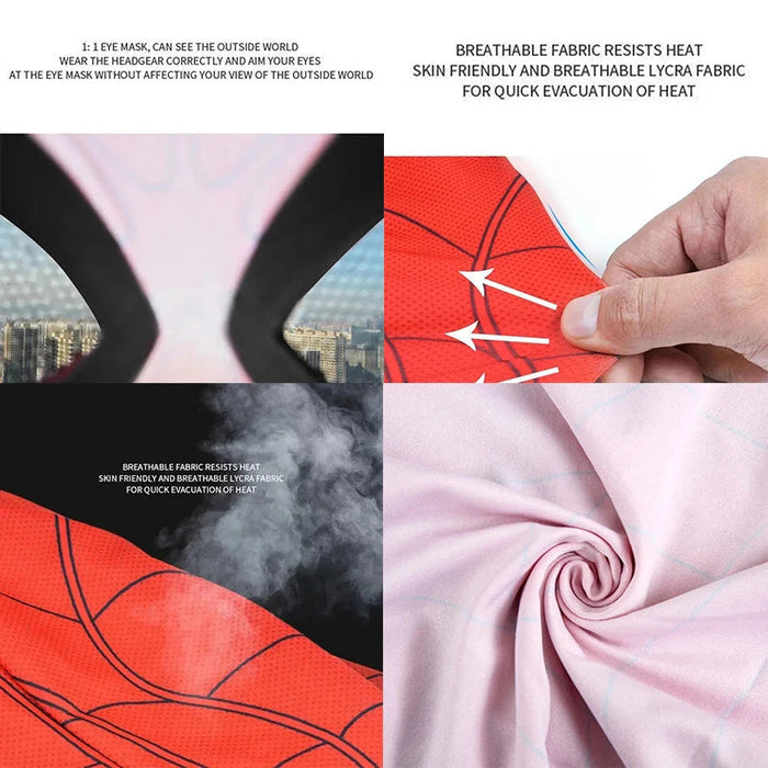 "Superhelden-Maske für Kinder im Spinnennetz-Design, ideal für Rollenspiele und Kostümpartys, in Rot/Schwarz oder Schwarz/Rot