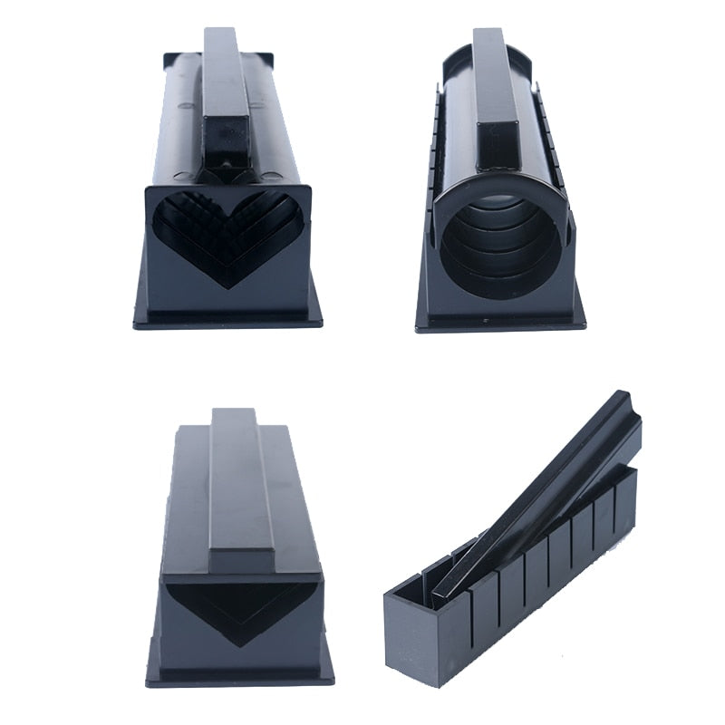 "Sushi Maker Set, 11-teilig, mit Formen für Herz, Rechteck, Quadrat, Blume, aus umweltfreundlichem Kunststoff."