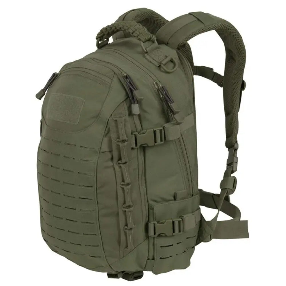 "Taktischer Rucksack Explorer, robustes Design, 30L, Armeegrün, ideal für Outdoor-Abenteuer, mehrere Fächer, ergonomisch."