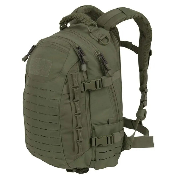 "Taktischer Rucksack Explorer, robustes Design, 30L, Armeegrün, ideal für Outdoor-Abenteuer, mehrere Fächer, ergonomisch."