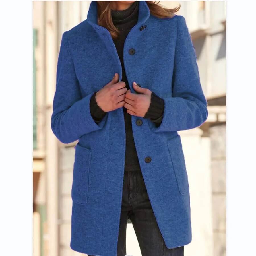 Eleganter Damen-Wollmantel für Herbst und Winter