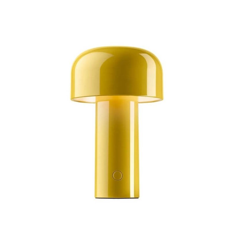"Tragbare LED Tischlampe in Pilzform mit dreifarbiger Dimmfunktion, moderne Ästhetik, ideal für stilvolle Beleuchtung."