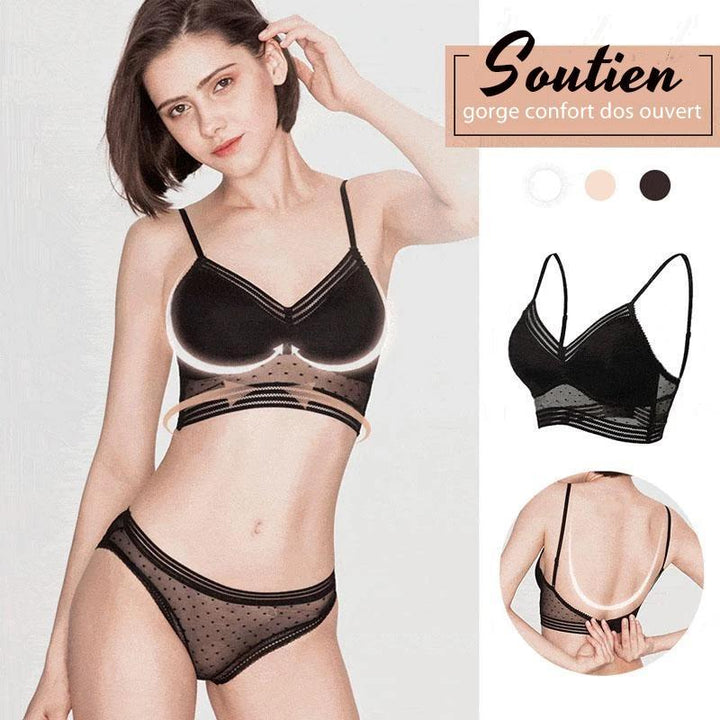 Trägerloser nahtloser BH in Nude, bietet unsichtbare Unterstützung und Komfort, ideal für rückenfreie elegante Outfits.