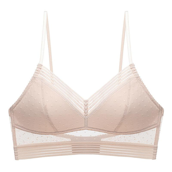 Trägerloser nahtloser BH in Nude, bietet unsichtbare Unterstützung und Komfort, ideal für rückenfreie elegante Outfits.