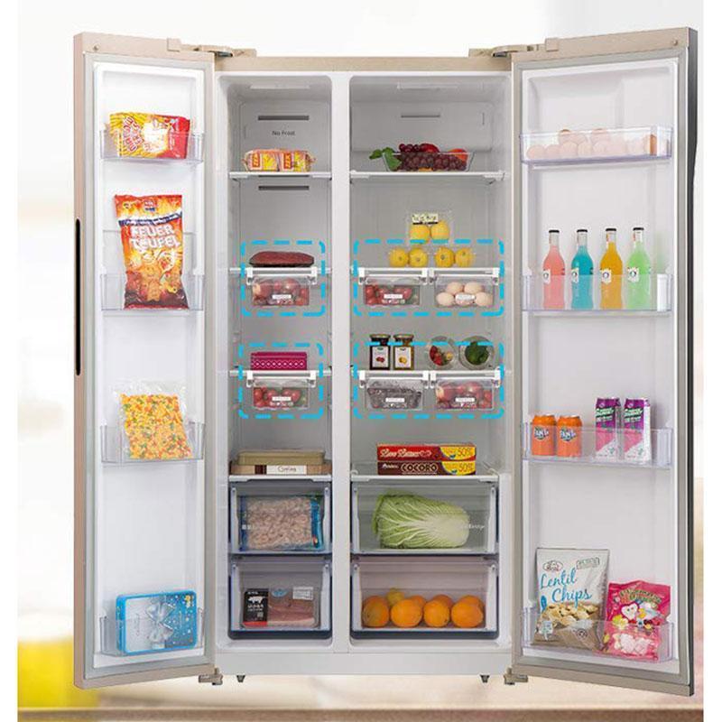"Transparente, ausziehbare Kühlschrank-Schublade aus BPA-freiem Kunststoff für bessere Lebensmittelorganisation"