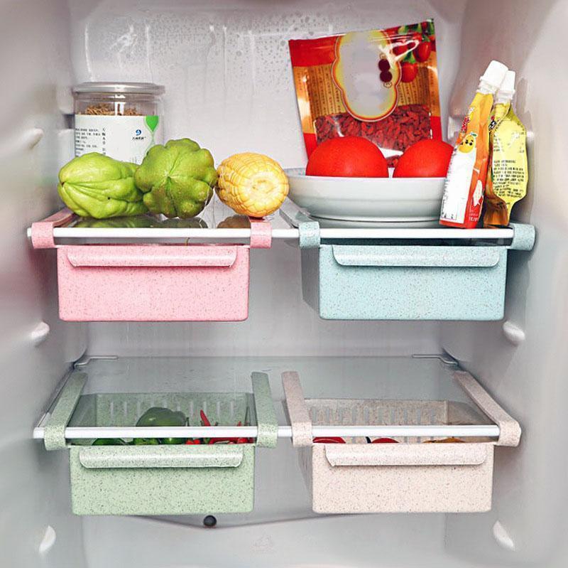 "Transparente, ausziehbare Kühlschrank-Schublade aus BPA-freiem Kunststoff für bessere Lebensmittelorganisation"