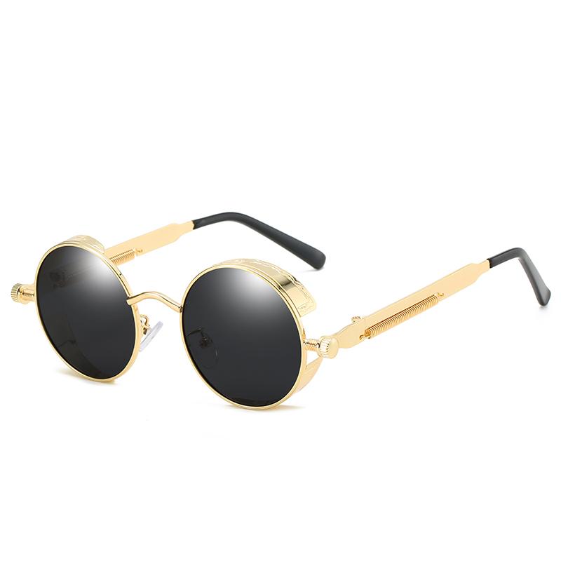 Trendige Unisex Vintage-Sonnenbrille mit polarisierten UV400-Gläsern, elegante Retro-Optik in Bronze für Damen und Herren.