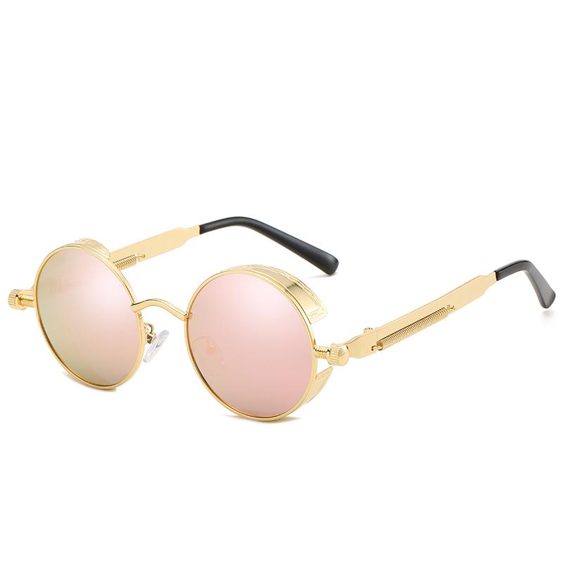 Trendige Unisex Vintage-Sonnenbrille mit polarisierten UV400-Gläsern, elegante Retro-Optik in Bronze für Damen und Herren.