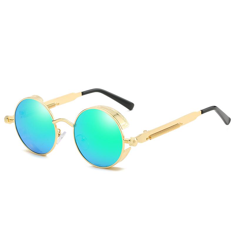 Trendige Unisex Vintage-Sonnenbrille mit polarisierten UV400-Gläsern, elegante Retro-Optik in Bronze für Damen und Herren.