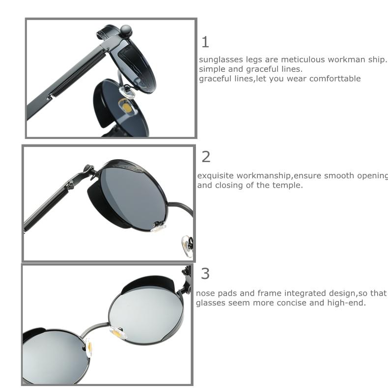 Trendige Unisex Vintage-Sonnenbrille mit polarisierten UV400-Gläsern, elegante Retro-Optik in Bronze für Damen und Herren.