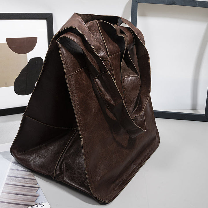 "Übergroße elegante Leder-Weekender-Handtasche mit modernem Design in vielseitigen Farben, perfekte Damen-Bag."