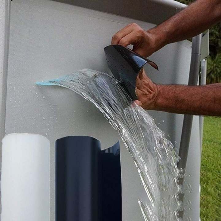 "Ultra starkes wasserdichtes Reparaturband, selbstklebend, schwarz, 10 cm Breite, ideal für Lecks und Risse im Garten"