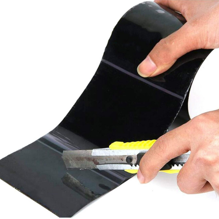 "Ultra starkes wasserdichtes Reparaturband, selbstklebend, schwarz, 10 cm Breite, ideal für Lecks und Risse im Garten"