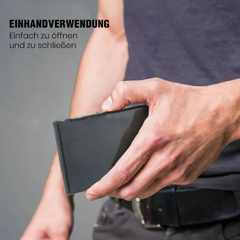 "Ultradünnes RFID-Kartenetui, Diebstahlschutz, stilvolles Design, Edelstahl, Platz für 6 Karten, ideal für Frauen"