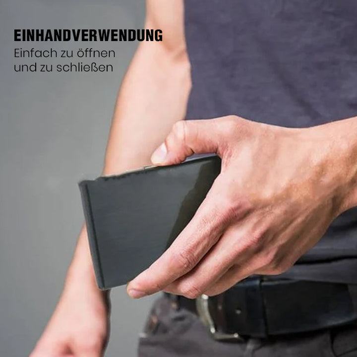 "Ultradünnes RFID-Kartenetui, Diebstahlschutz, stilvolles Design, Edelstahl, Platz für 6 Karten, ideal für Frauen"