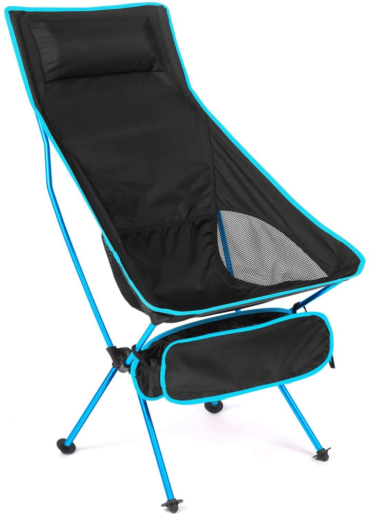 "Ultraleichter Campingstuhl, orange, tragbar, XXL Komfort, für Outdoor-Abenteuer, leicht zu transportieren und stabil."