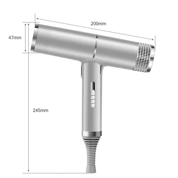 "Ultraleichter Haartrockner mit 1100W; stilvoll, ergonomisch, in Grau, Rot, Schwarz; für schnelles, glänzendes Haar."