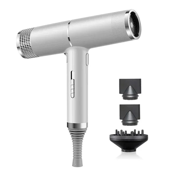 "Ultraleichter Haartrockner mit 1100W; stilvoll, ergonomisch, in Grau, Rot, Schwarz; für schnelles, glänzendes Haar."