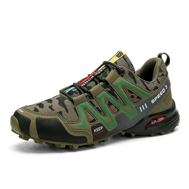 Unisex orthopädischer Lauf- und Wanderschuh, dunkelgrau, mit atmungsaktivem Obermaterial und rutschfester Sohle.