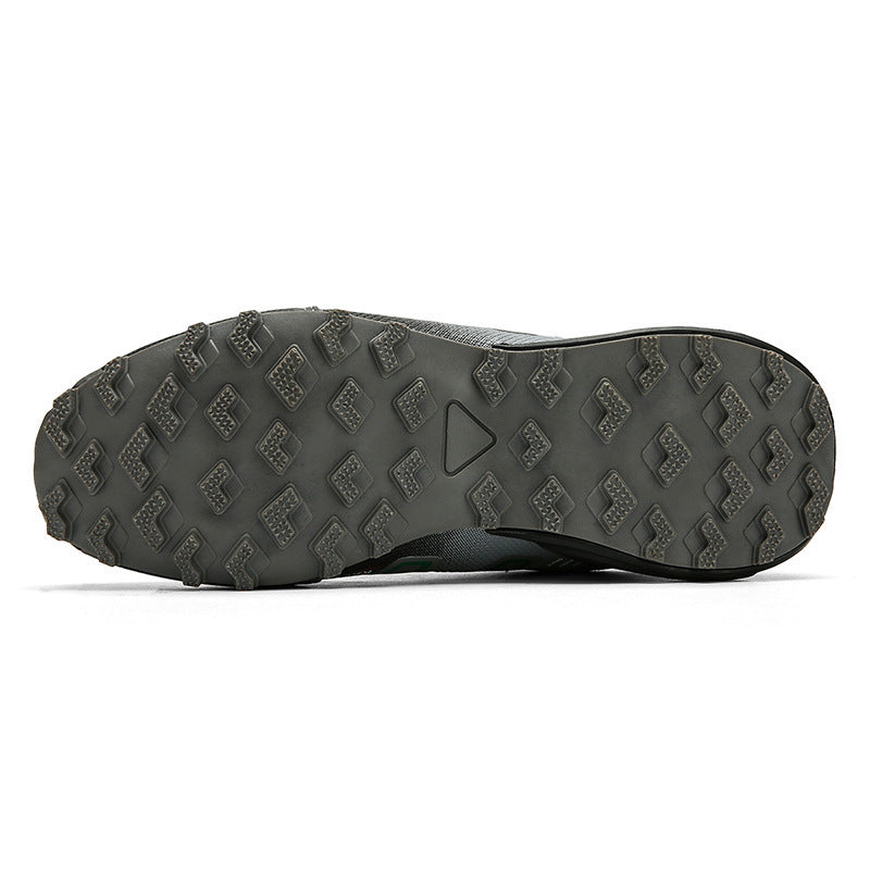Unisex orthopädischer Lauf- und Wanderschuh, dunkelgrau, mit atmungsaktivem Obermaterial und rutschfester Sohle.