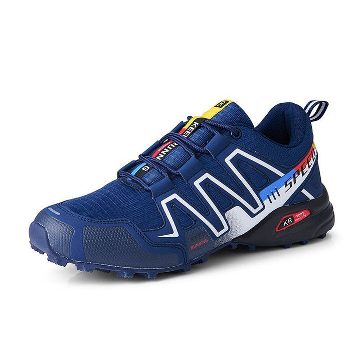 "Unisex orthopädischer Wanderschuh, blau, ergonomisch, atmungsaktiv, mit rutschfester Sohle für Komfort und Stabilität"