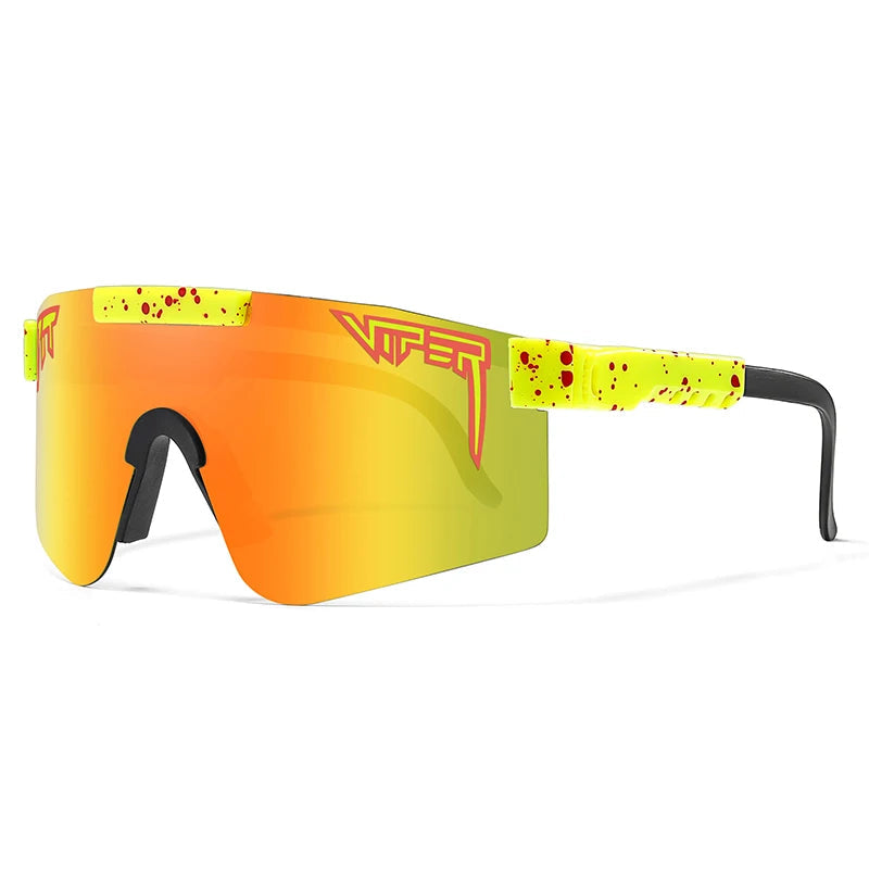 "Unisex Sportsonnenbrille mit UV400 Schutz, robuster Rahmen, ideal zum Radfahren und Outdoor-Aktivitäten, modisches Design"