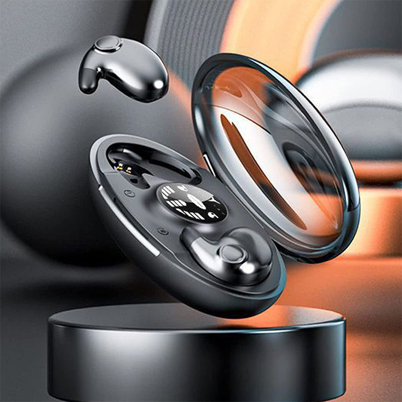 Unsichtbare ergonomische In-Ear-Wireless-Kopfhörer, IPX5 wasserdicht, ideal für Seitenschläfer, kompakt und komfortabel.