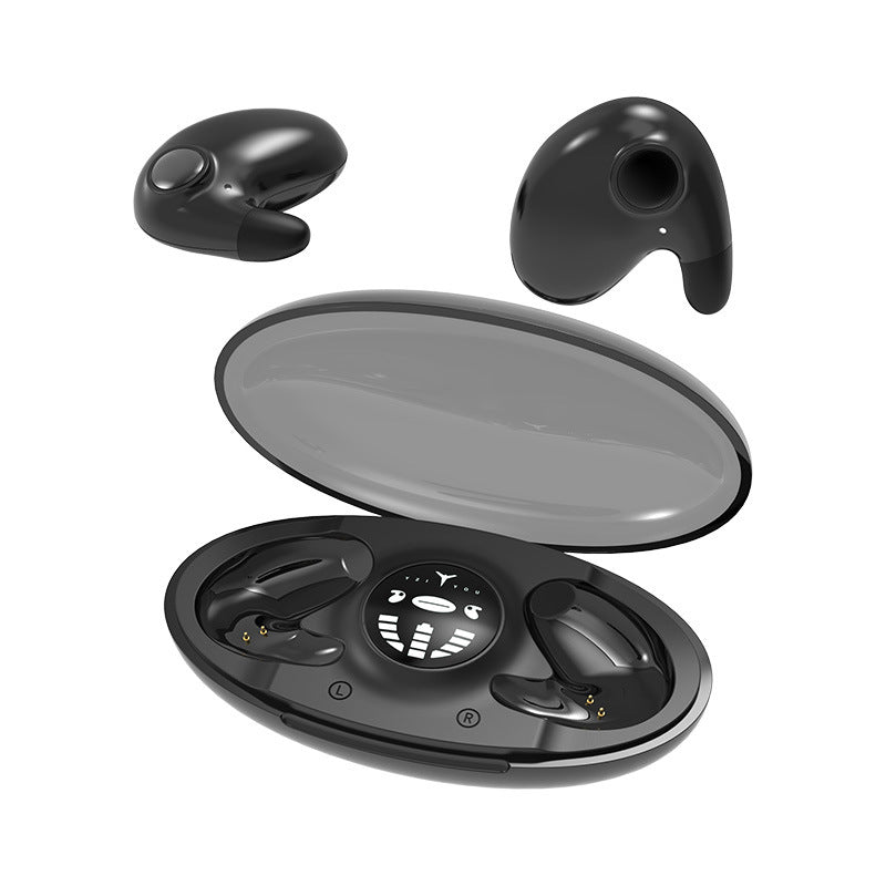 Unsichtbare ergonomische In-Ear-Wireless-Kopfhörer, IPX5 wasserdicht, ideal für Seitenschläfer, kompakt und komfortabel.