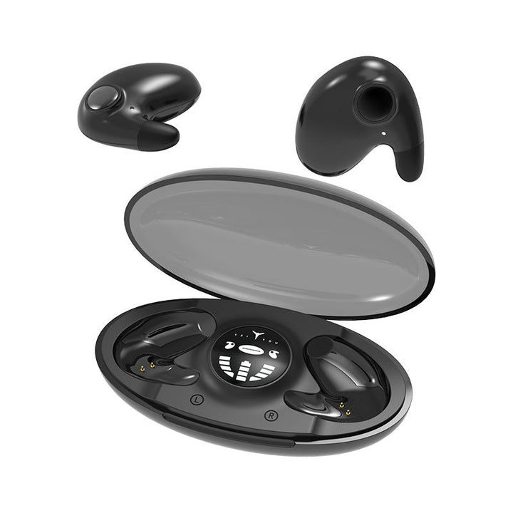 Unsichtbare ergonomische In-Ear-Wireless-Kopfhörer, IPX5 wasserdicht, ideal für Seitenschläfer, kompakt und komfortabel.