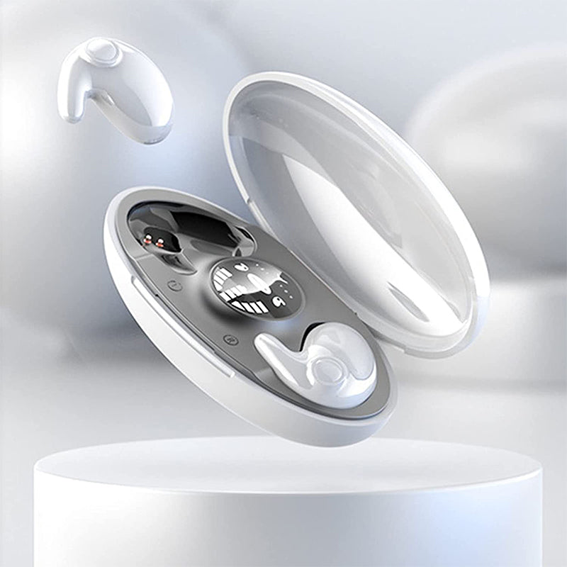 Unsichtbare ergonomische In-Ear-Wireless-Kopfhörer, IPX5 wasserdicht, ideal für Seitenschläfer, kompakt und komfortabel.