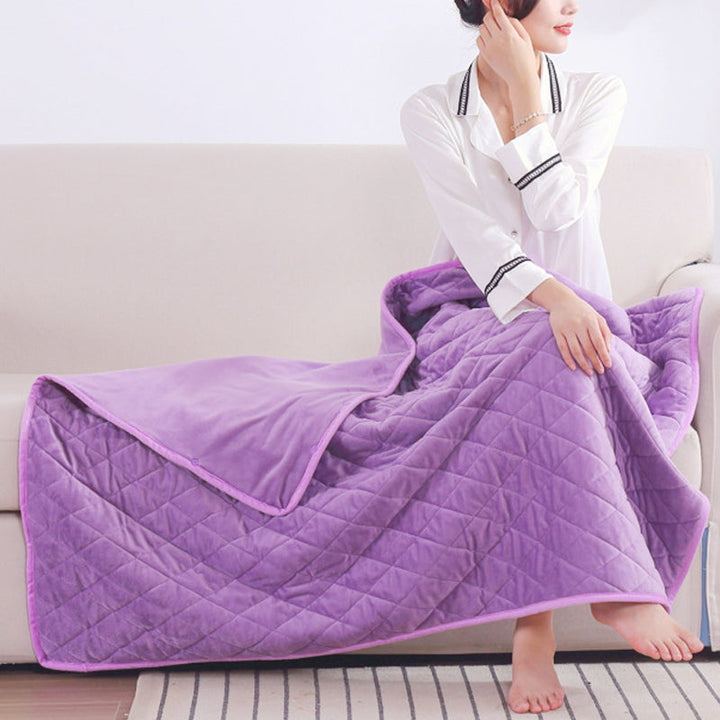 "USB-Heizdecke mit 3 Heizstufen in Grau, tragbar, 100x140 cm, für komfortable Wärme überall, maschinenwaschbar"