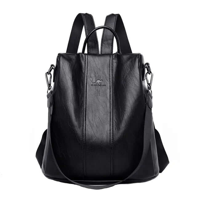 Damen-Lederrucksack mit Diebstahlschutz