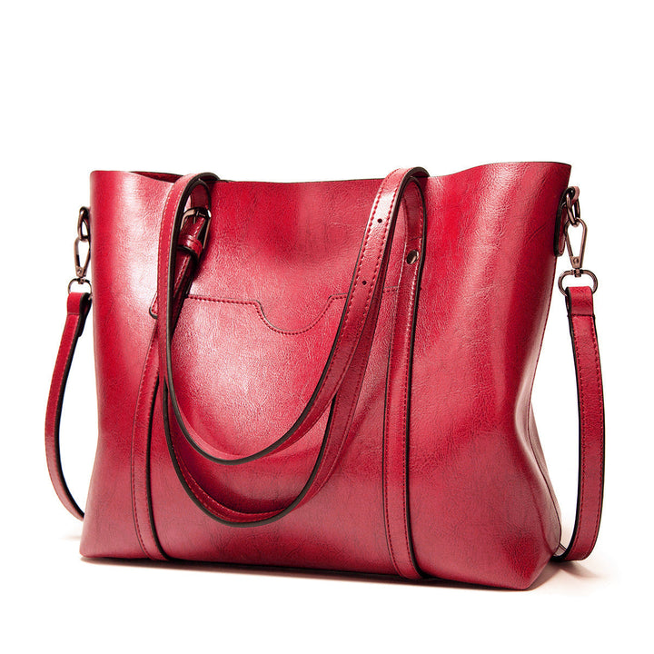 "Vegan lederhandtasche, stilvoll und geräumig mit handgefertigten Details, robuste Griffe, elegantes Design, Damenmode."