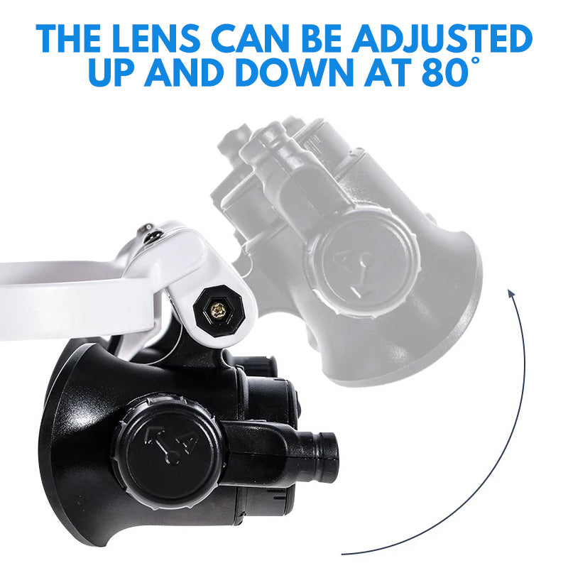 "Vergrößerungsbrille mit 3 Linsen, LED-Licht, leichte Fassung; ideal für präzise Details und Arbeiten bei wenig Licht."