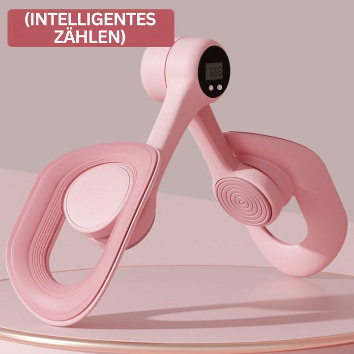 "Verstellbarer Becken- und Oberschenkeltrainer, blau; Fitnessgerät mit digitalem Zähler; Trainingshilfe für Beine, Oberschenk