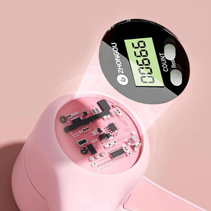 "Verstellbarer Becken- und Oberschenkeltrainer, blau; Fitnessgerät mit digitalem Zähler; Trainingshilfe für Beine, Oberschenk