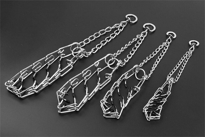 "Verstellbares Hunde Stachelhalsband mit gummierten Stiften, ideal für Anti-Zieh Training, in verschiedenen Größen erhältlich