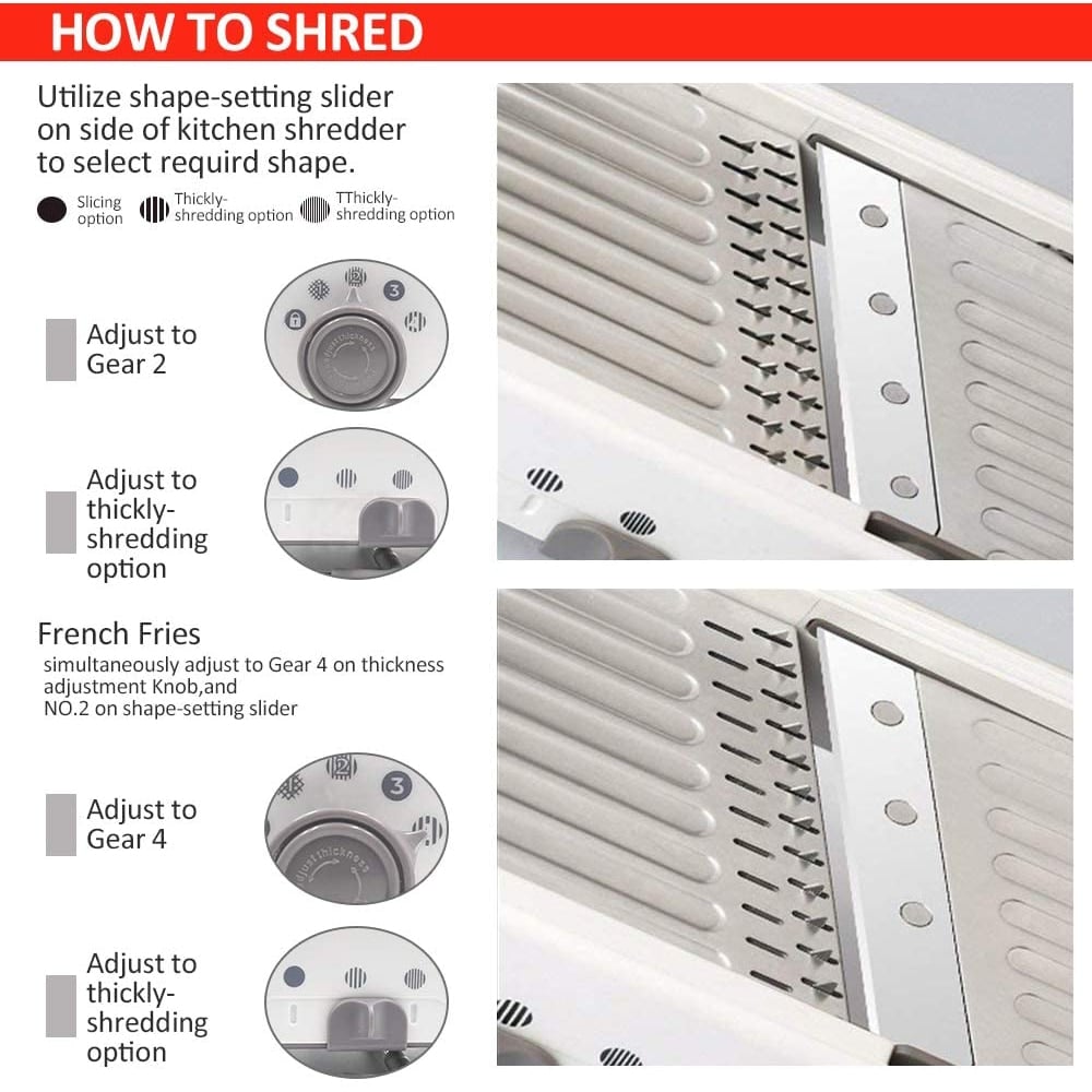 Vielseitiger Edelstahl-Gemüsehobel mit scharfer Klinge und ergonomischem Griff, perfekt für präzise Küchenschnitte.