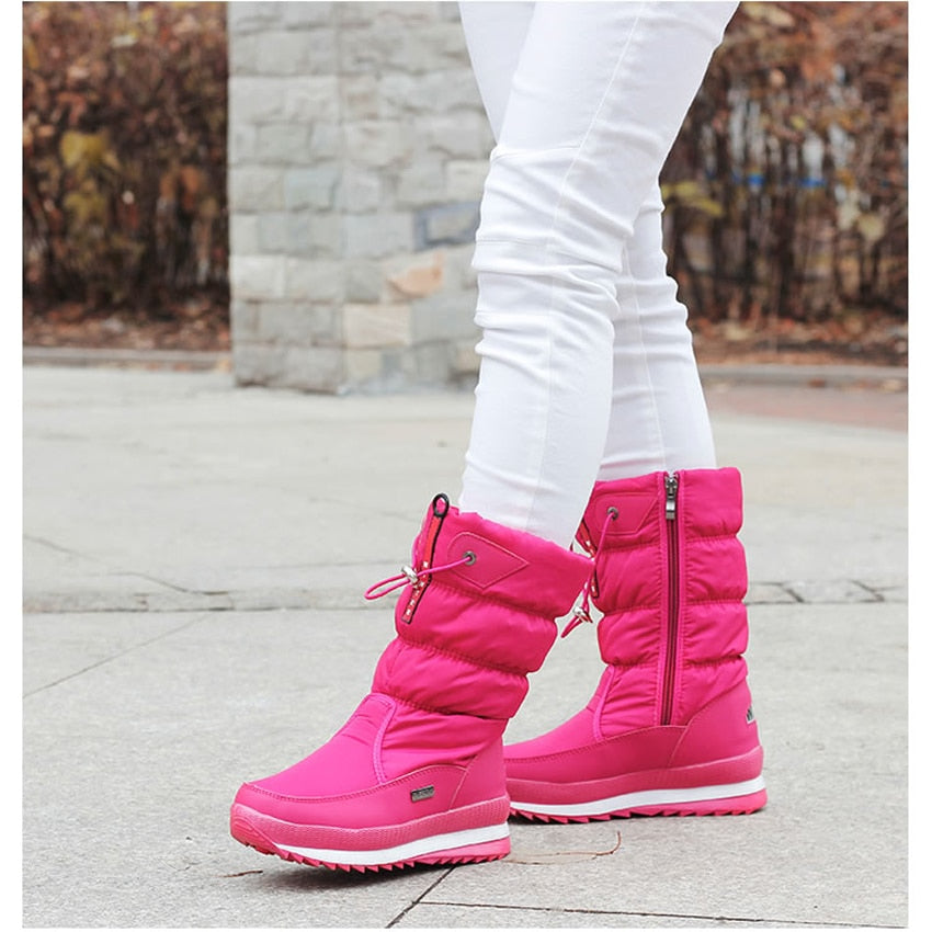 Warme Oslo Damen-Winterschuhe, kuschelig gefüttert, rutschfeste Sohle, elegantes Design, wasserabweisendes Material.