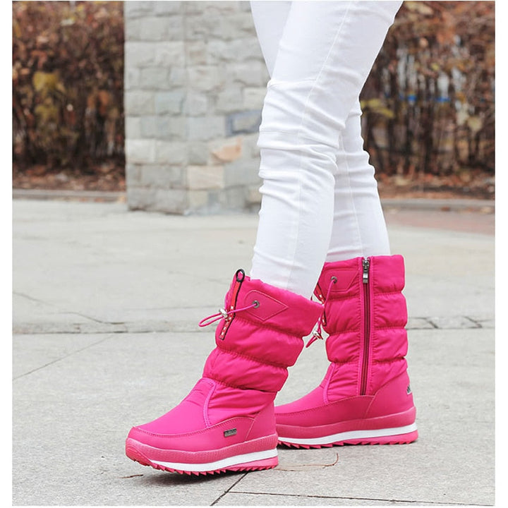 Warme Oslo Damen-Winterschuhe, kuschelig gefüttert, rutschfeste Sohle, elegantes Design, wasserabweisendes Material.