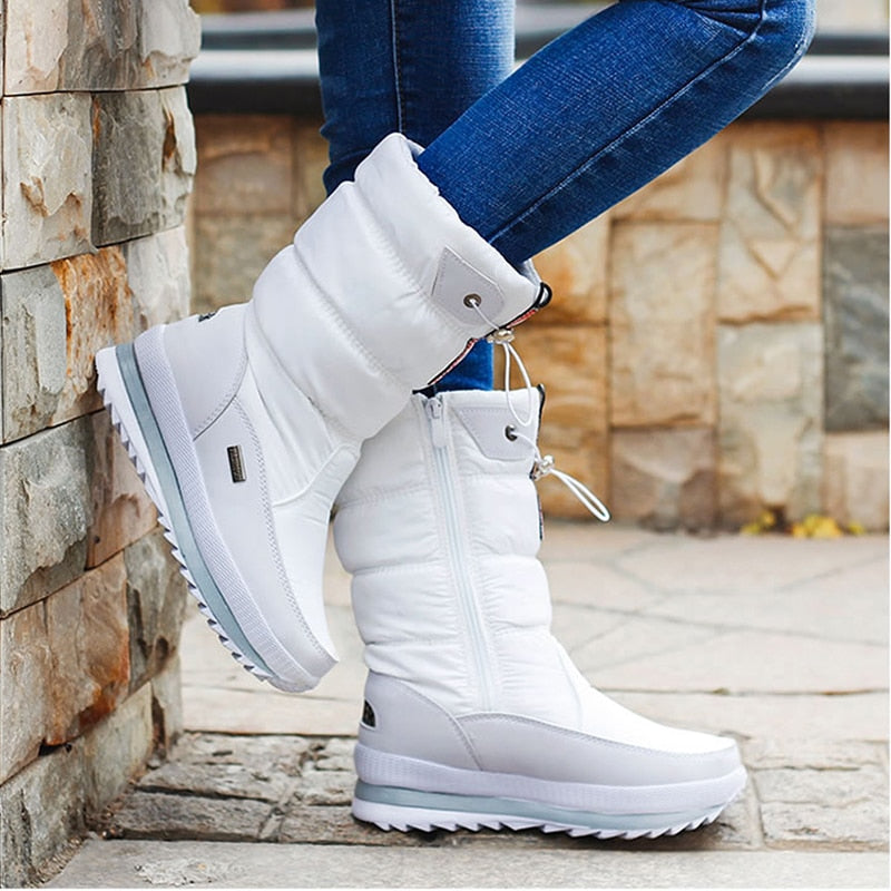 Warme Oslo Damen-Winterschuhe, kuschelig gefüttert, rutschfeste Sohle, elegantes Design, wasserabweisendes Material.