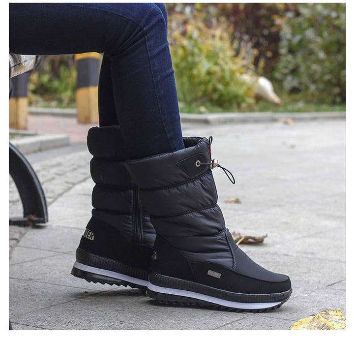 Warme Oslo Damen-Winterschuhe, kuschelig gefüttert, rutschfeste Sohle, elegantes Design, wasserabweisendes Material.