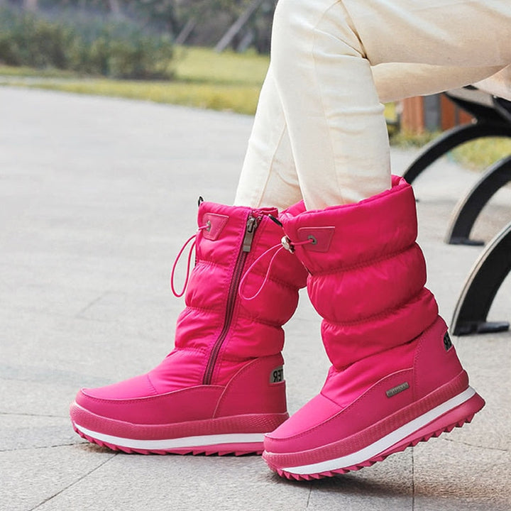 Warme Oslo Damen-Winterschuhe, kuschelig gefüttert, rutschfeste Sohle, elegantes Design, wasserabweisendes Material.