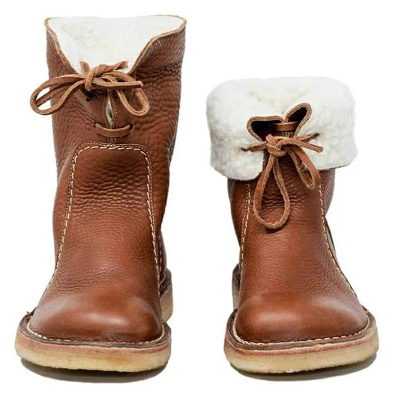 Warme Winterstiefel für Damen, braun, elegant, bequem, isoliert, vielseitig, ideal für kalte Temperaturen und stilvolle Outfi