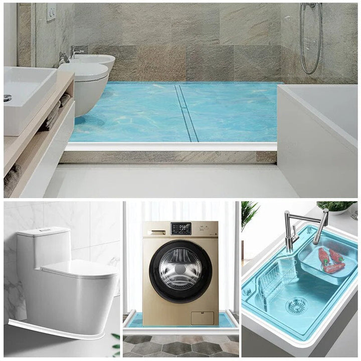 "Wasserabweisende flexible Silikonbarriere für Dusche und Badewanne, einfach zu installieren, in verschiedenen Farben erhältl